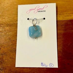 Amazonite and silver pendant. 1 1/4”. New